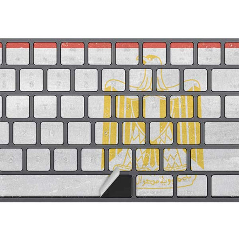 Egypt Flag Distressed Magic Keyboard with Numeric Keypad Skin